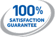 100% satisfaction guarantee logo